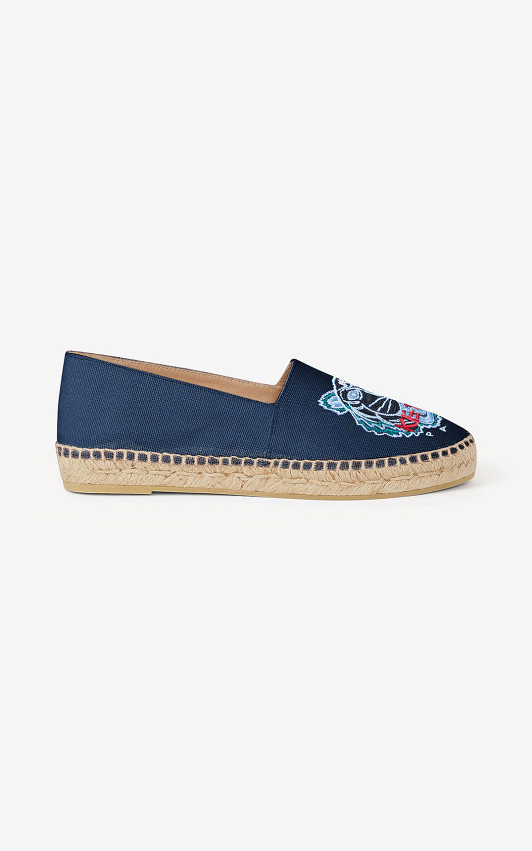 Alpargatas Kenzo Tiger Lona Mujer Azul Marino Azules KBT647518